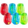 imageBostitch Office Pencil Sharpener TwistNSharp Colored Manual Small Sharpeners Hand Held 6 Pack Covered Single Hole Lime Green Blue and Red Color Portable Handheld with Cover for Kids