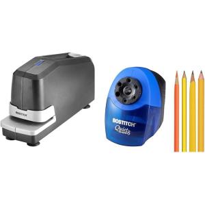 imageBostitch Impulse 30 Sheet Stapler and Stanley Bostitch Heavy Duty Electric Pencil Sharpener BundleBlack