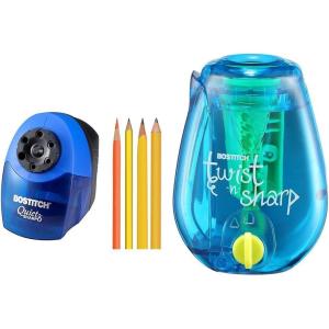 imageBostitch Office QuietSharp 6 Electric Pencil Sharpener Heavy Duty Classroom Sharpener ampamp Bostitch Office TwistnSharp Pencil Sharpener for Kids ampamp Colored Pencils Assorted Colors PS1ADJBlue