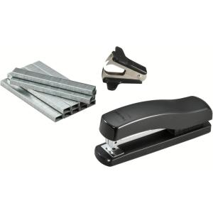 imageBostitch HalfStrip Desktop Stapler Kit with Staple Remover and Staples Black 606BLKPPFull Strip Desktop Stapler Pack