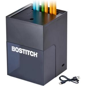 imageBostitch Konnect Rechargeable Pencil Sharpener USBC AutoStop Helical Cutter Portable Electric Sharpener for No2Colored Pencils Home Office Classroom PinkBlack