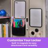 imageLockerMate 7Piece Locker Organizer Kit Includes Locker Shelf Mirror Whiteboard Storage Cup ampamp Dry Erase Marker  BlackBlack