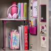 imageLockerMate 7Piece Locker Organizer Kit Includes Locker Shelf Mirror Whiteboard Storage Cup ampamp Dry Erase Marker  BlackPink