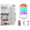 imagePureOptics LED 5Pack Color Changing LED Puck Light Kit with Remote LEDUCPUCK5RGB5Pack