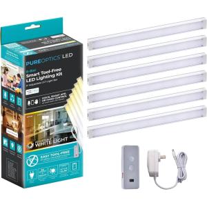 imageBLACKDECKER Works with Alexa Smart Under Cabinet Lighting Adjustable LEDs 18quot Bar White9 6Bar