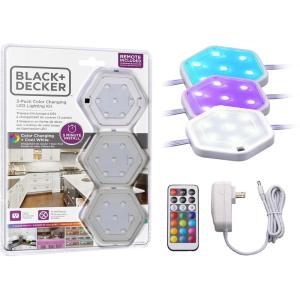 imagePureOptics LED 5Pack Color Changing LED Puck Light Kit with Remote LEDUCPUCK5RGB3Pack