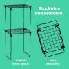 imageLockerMate StacAShelf Locker Organizer Shelf Stackable Extra Tall Fits Standard Size School Lockers BlackPack of 7