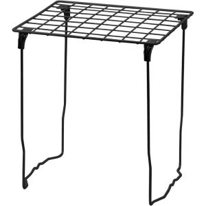 imageLockerMate StacAShelf Locker Organizer Shelf Stackable Extra Tall Fits Standard Size School Lockers Black12 inches tall