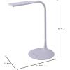 imageBLACKDECKER PureOptics LED VLED1820BD Battery LED Desk Lamp Dimmable with Adjustable Color Temperature 4 Hour Battery Life Rechargeable Reduces Eyestrain WhiteCircle Base