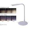 imageBLACKDECKER PureOptics LED VLED1820BD Battery LED Desk Lamp Dimmable with Adjustable Color Temperature 4 Hour Battery Life Rechargeable Reduces Eyestrain WhiteCircle Base