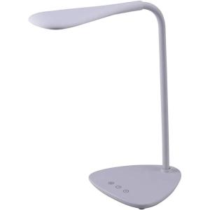 imageBLACKDECKER PureOptics LED VLED1820BD Battery LED Desk Lamp Dimmable with Adjustable Color Temperature 4 Hour Battery Life Rechargeable Reduces Eyestrain WhiteTriangle Base