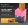 imageBostitch Konnect Rechargeable Pencil Sharpener USBC AutoStop Helical Cutter Portable Electric Sharpener for No2Colored Pencils Home Office Classroom PinkPink