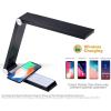 imageBostitch Office Dimmable Black Desk Lamp with Wireless Charging USB Ports Adjustable Brightness Triangle Shape VLED1825BLKBOS