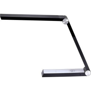 imageBostitch Office Dimmable Black Desk Lamp with Wireless Charging USB Ports Adjustable Brightness Triangle Shape VLED1825BLKBOS