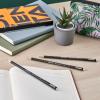 imageBostitch WoodCased Pencil Plus Retractable Eraser American Cedar Wood 2 HB Round Matte Black Presharpened Six PackTen Pack