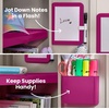 image:imageLockerMate AdjustAShelf 6Piece Locker Accessories Set Extends to Fit Your Locker Includes Storage Drawer Mirror Whiteboard Storage Cup Navy Blue 50924KITNVYPink