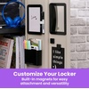 image:imageLockerMate AdjustAShelf 6Piece Locker Accessories Set Extends to Fit Your Locker Includes Storage Drawer Mirror Whiteboard Storage Cup Navy Blue 50924KITNVYBlack