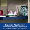 image:imageLockerMate AdjustAShelf 6Piece Locker Accessories Set Extends to Fit Your Locker Includes Storage Drawer Mirror Whiteboard Storage Cup Navy Blue 50924KITNVYBlue