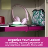image:imageLockerMate AdjustAShelf 6Piece Locker Accessories Set Extends to Fit Your Locker Includes Storage Drawer Mirror Whiteboard Storage Cup Navy Blue 50924KITNVYPink