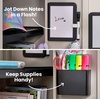 image:imageLockerMate AdjustAShelf 6Piece Locker Accessories Set Extends to Fit Your Locker Includes Storage Drawer Mirror Whiteboard Storage Cup Navy Blue 50924KITNVYBlack