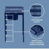image:imageLockerMate AdjustAShelf Locker Shelf amp Organizer Extends to Fit Your Locker Includes Storage Drawer BlackBlue