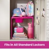 image:imageLockerMate AdjustAShelf Locker Shelf amp Organizer Extends to Fit Your Locker Includes Storage Drawer BlackPink