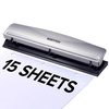 image:imageBostitch 3 Hole Paper Punch 15 Sheet Capacity Metal Office Hole Puncher with Chip Tray NonSlip Base 932 Holes Perfect for Binders School Home amp Office Gold1 Pack