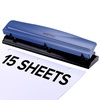 image:imageBostitch 3 Hole Paper Punch 15 Sheet Capacity Metal Office Hole Puncher with Chip Tray NonSlip Base 932 Holes Perfect for Binders School Home amp Office Gold1 Pack
