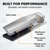image:imageBostitch 3 Hole Paper Punch 15 Sheet Capacity Metal Office Hole Puncher with Chip Tray NonSlip Base 932 Holes Perfect for Binders School Home amp Office Gold1 Pack