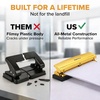 image:imageBostitch 3 Hole Paper Punch 15 Sheet Capacity Metal Office Hole Puncher with Chip Tray NonSlip Base 932 Holes Perfect for Binders School Home amp Office Gold1 Pack