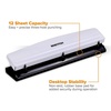 image:imageBostitch 3 Hole Paper Punch 15 Sheet Capacity Metal Office Hole Puncher with Chip Tray NonSlip Base 932 Holes Perfect for Binders School Home amp Office Gold1 Pack