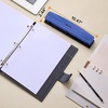 image:imageBostitch 3 Hole Paper Punch 15 Sheet Capacity Metal Office Hole Puncher with Chip Tray NonSlip Base 932 Holes Perfect for Binders School Home amp Office Gold1 Pack