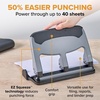 image:imageBostitch EZ Squeeze 3 Hole Paper Punch 40 Sheet Capacity Heavy Duty Metal Office Hole Puncher with Chip Tray NonSlip Base amp Paper Guide 932 Holes for Binders School amp Home OfficeSlate