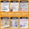 image:imageBostitch Konnect Storage Containers with Lids Clear Plastic Box Stackable for Crafts Home and Office Organization Labels 3Piece 1 4 Qt Box 2 15 Qt boxes4 Qt 2 Pack