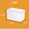 image:imageBostitch Konnect Storage Containers with Lids Clear Plastic Box Stackable for Crafts Home and Office Organization Labels 3Piece 1 4 Qt Box 2 15 Qt boxes4 Qt 2 Pack