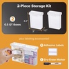image:imageBostitch Konnect Storage Containers with Lids Clear Plastic Box Stackable for Crafts Home and Office Organization Labels 3Piece 1 4 Qt Box 2 15 Qt boxes05 Qt 2 Pack