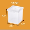 image:imageBostitch Konnect Storage Containers with Lids Clear Plastic Box Stackable for Crafts Home and Office Organization Labels 3Piece 1 4 Qt Box 2 15 Qt boxes15 Qt 2 Pack