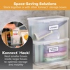 image:imageBostitch Konnect Storage Containers with Lids Clear Plastic Box Stackable for Crafts Home and Office Organization Labels 3Piece 1 4 Qt Box 2 15 Qt boxes4 Qt 2 Pack