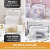 image:imageBostitch Konnect Storage Containers with Lids Clear Plastic Box Stackable for Crafts Home and Office Organization Labels 3Piece 1 4 Qt Box 2 15 Qt boxesComplete Set