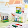 image:imageBostitch Konnect Storage Containers with Lids Clear Plastic Box Stackable for Crafts Home and Office Organization Labels 3Piece 1 4 Qt Box 2 15 Qt boxesStarter Set
