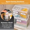 image:imageBostitch Konnect Storage Containers with Lids Clear Plastic Box Stackable for Crafts Home and Office Organization Labels 3Piece 1 4 Qt Box 2 15 Qt boxesStarter Set