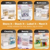 image:imageBostitch Konnect Storage Containers with Lids Clear Plastic Box Stackable for Crafts Home and Office Organization Labels 3Piece 1 4 Qt Box 2 15 Qt boxes05 Qt 2 Pack