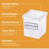 image:imageBostitch Konnect Storage Containers with Lids Clear Plastic Box Stackable for Crafts Home and Office Organization Labels 3Piece 1 4 Qt Box 2 15 Qt boxes15 Qt 2 Pack