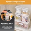 image:imageBostitch Konnect Storage Containers with Lids Clear Plastic Box Stackable for Crafts Home and Office Organization Labels 3Piece 1 4 Qt Box 2 15 Qt boxesSmall Storage Set