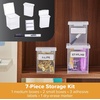 image:imageBostitch Konnect Storage Containers with Lids Clear Plastic Box Stackable for Crafts Home and Office Organization Labels 3Piece 1 4 Qt Box 2 15 Qt boxesSmall Storage Set