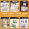 image:imageBostitch Konnect Storage Containers with Lids Clear Plastic Box Stackable for Crafts Home and Office Organization Labels 3Piece 1 4 Qt Box 2 15 Qt boxesComplete Set