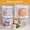 image:imageBostitch Konnect Storage Containers with Lids Clear Plastic Box Stackable for Crafts Home and Office Organization Labels 3Piece 1 4 Qt Box 2 15 Qt boxes15 Qt 2 Pack