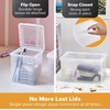 image:imageBostitch Konnect Storage Containers with Lids Clear Plastic Box Stackable for Crafts Home and Office Organization Labels 3Piece 1 4 Qt Box 2 15 Qt boxesStarter Set