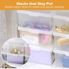 image:imageBostitch Konnect Storage Containers with Lids Office Organizer Clear Plastic Box Stackable for Index Cards Labels 1 Qt 3 Pack3Pack