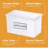 image:imageBostitch Konnect Storage Containers with Lids Office Organizer Clear Plastic Box Stackable for Index Cards Labels 1 Qt 3 Pack3Pack
